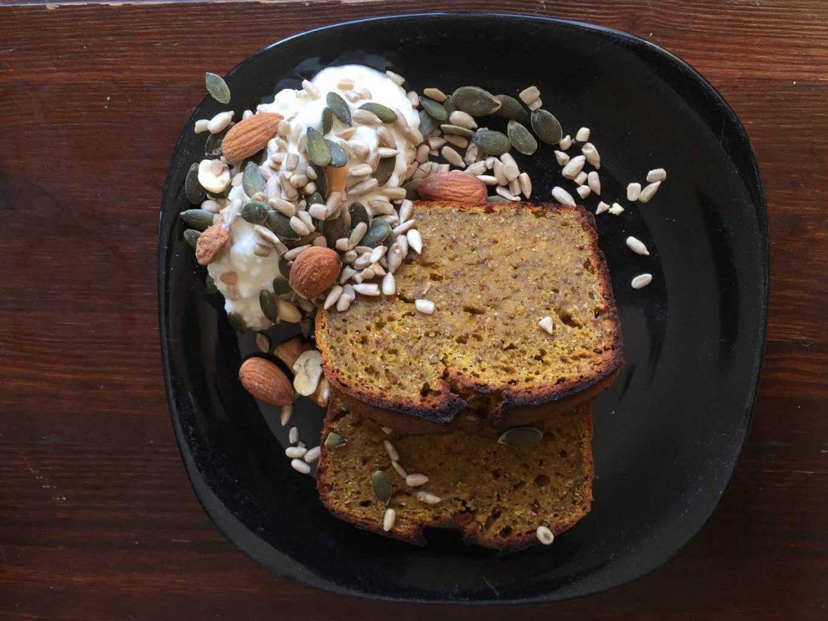 Vegan, gluten free pumpkin bread
